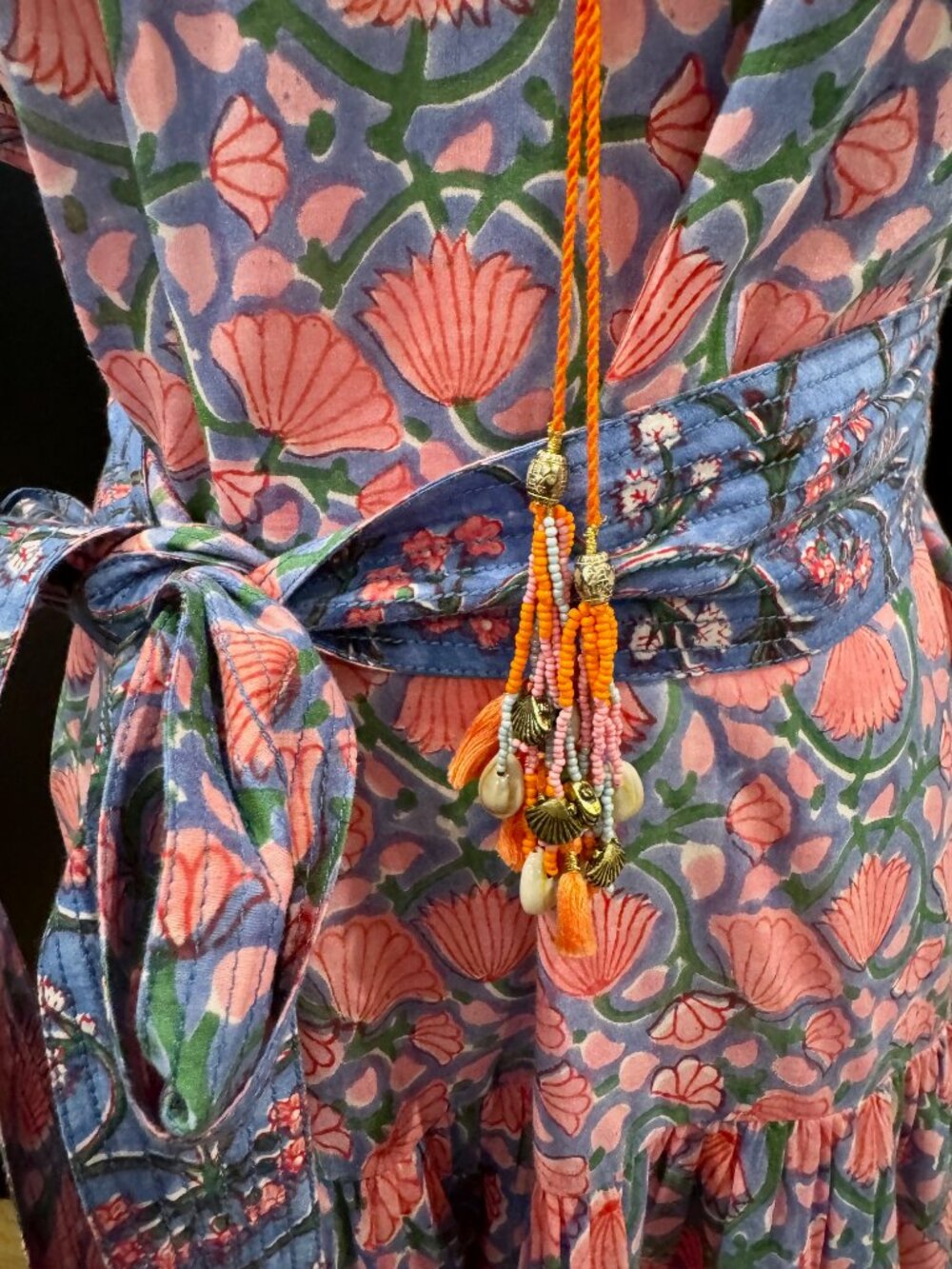 Bell by Alicia Bell Amira Mini Dress w/ Belt - Medium - Silk & Cotton - Like New - Picture 10 of 16